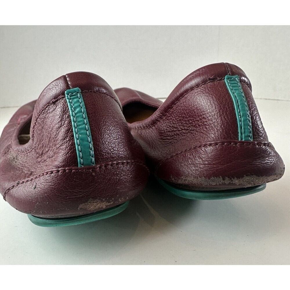 Tieks Burgundy Red Ballet Flats Maroon Leather Slip On Shoes Women's Size 9 - Picture 8 of 15